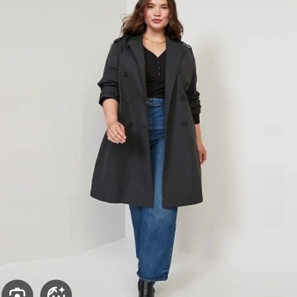 Old Navy Trench Coat black size XL